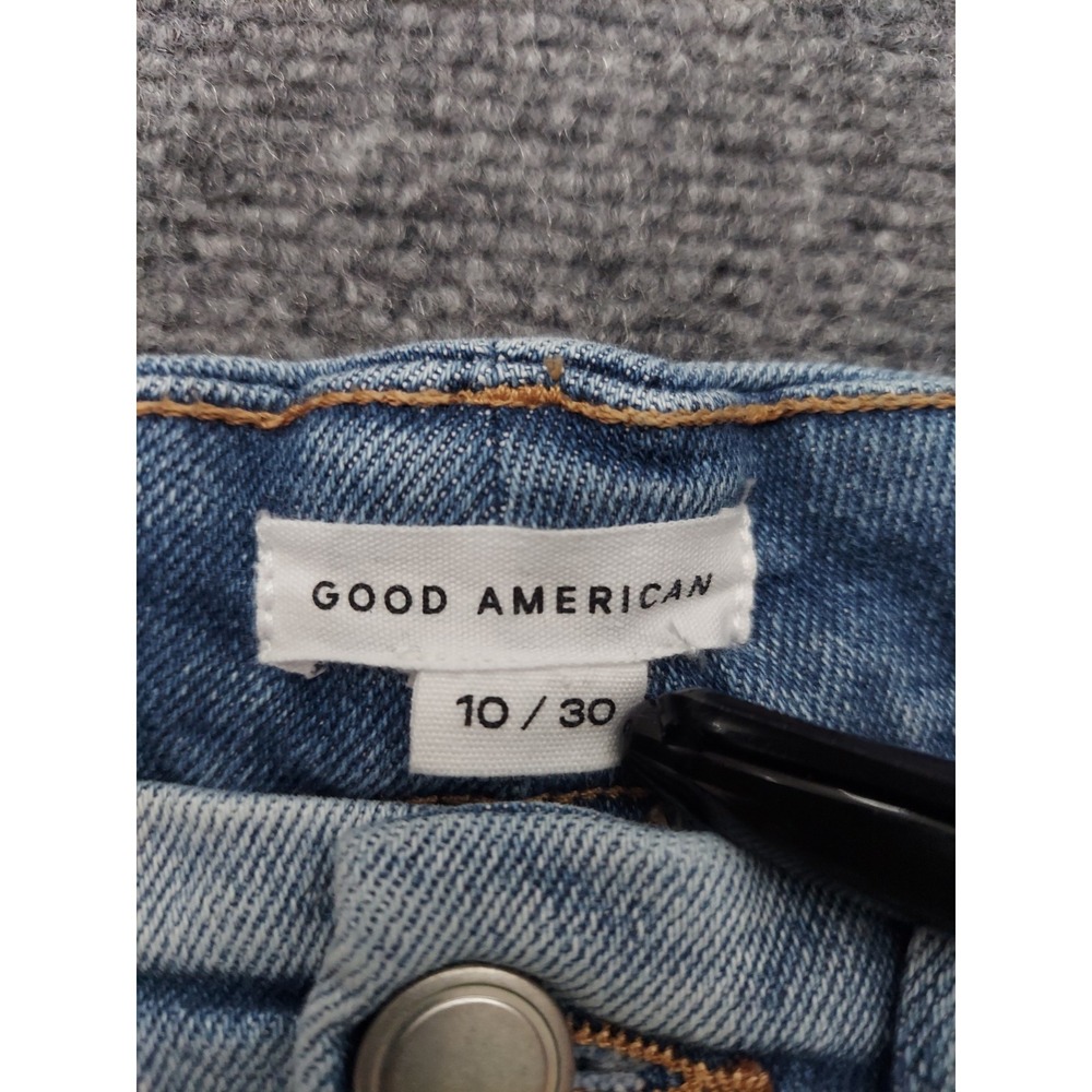 Good American Jeans Womens 10/30 Blue Light Wash Good Waist Palazzo Denim Wide - Picture 3 of 13